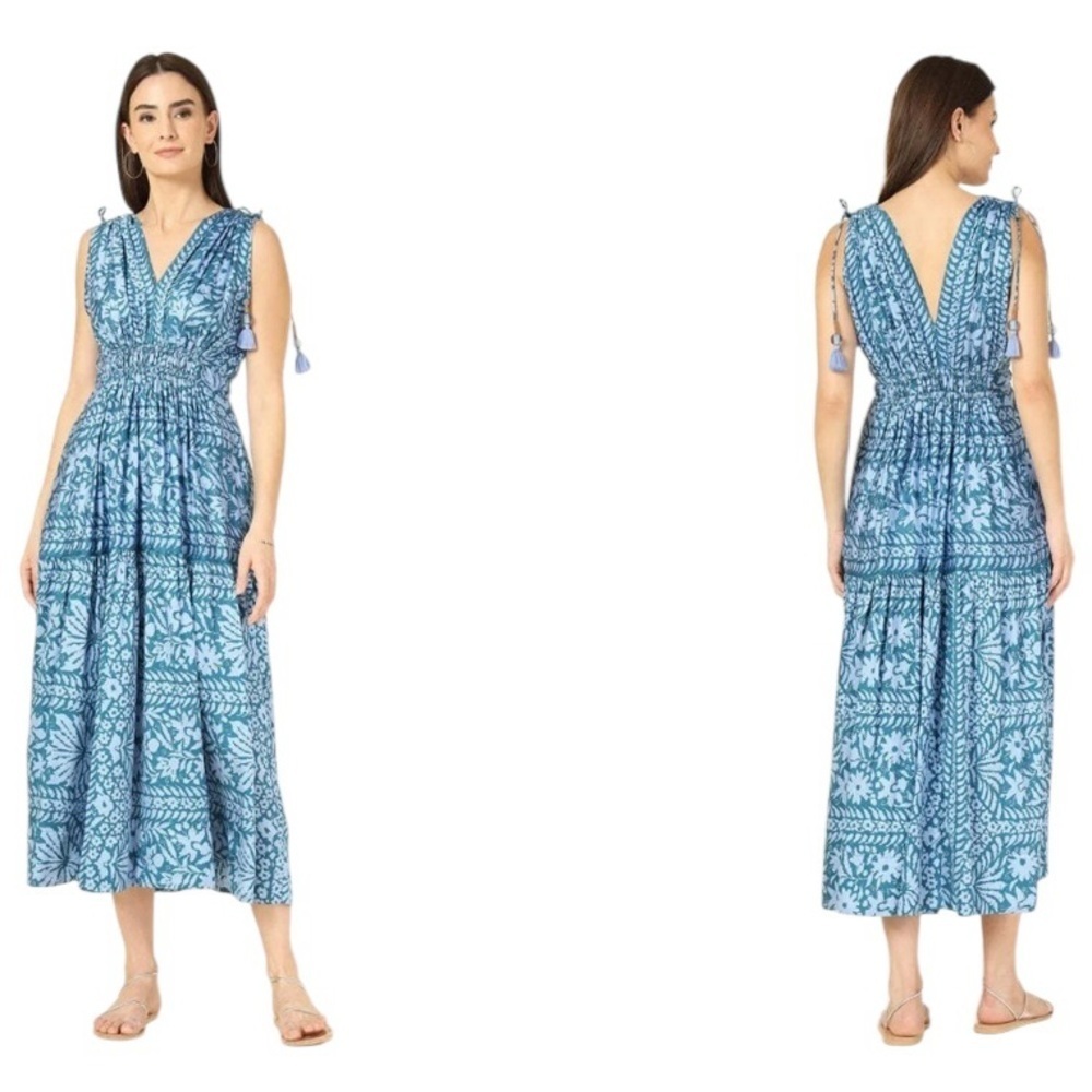 Omika Rosalita Midi Dress Natalia Tidepool - Picture 2 of 9